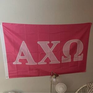 Hot pink Alpha Chi Omega flag